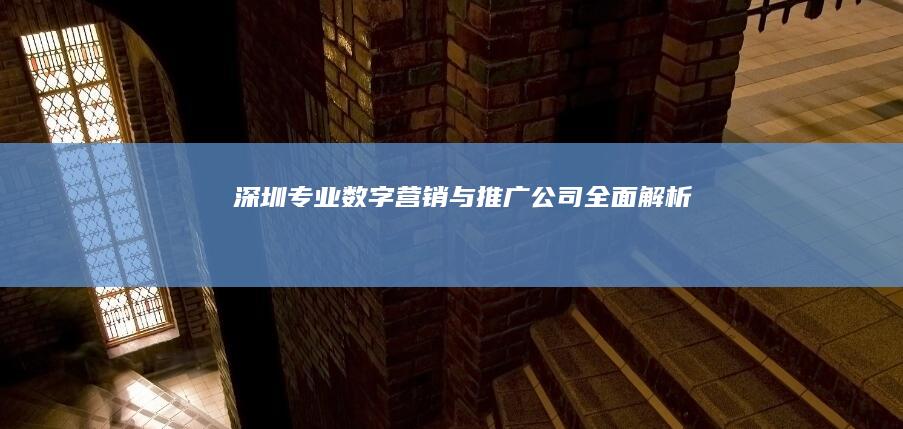 深圳专业数字营销与推广公司全面解析